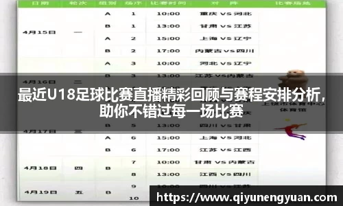 最近U18足球比赛直播精彩回顾与赛程安排分析，助你不错过每一场比赛